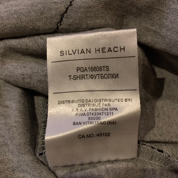 Grey Tshirt with Black Lace, Silvian Heach, Small - Picture 5 of 6